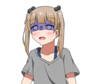 😨 anime, cartoon, girl, sticker, cute, kawaii, illustration telegram sticker