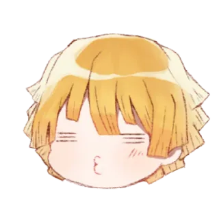 ⚡️ Zenitsu Agatsuma Demon Slayer 动漫, 漫画, 鬼灭之刃, 善逸, 可爱, Q版 whatsapp sticker