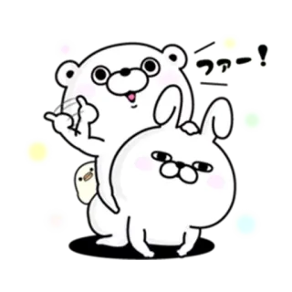 🐴 うわー! животное, милый, медведь, кролик, смешной, мультфильм whatsapp sticker