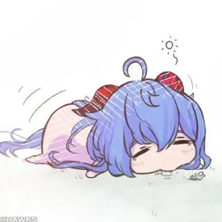 💠 Ganyu Genshin Impact anime, video game, chibi, cute, genshin impact, ganyu telegram sticker