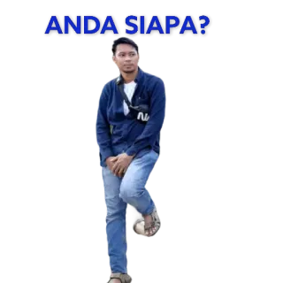 😛 ANDA SIAPA? osoba, oparty, swobodny, portret telegram sticker