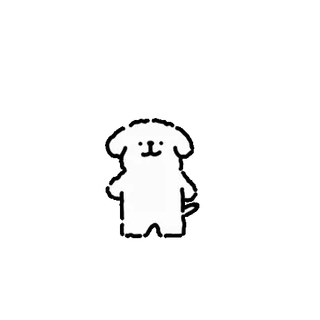 💬 chó, dễ thương, hoạt hình, trắng, động vật, hình minh họa telegram sticker