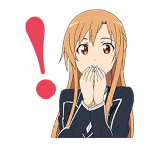 🙊 Asuna Yuuki Sword Art Online Anime, Dziewczyna, Postać, Ilustracja, Słodkie, Asuna Yuuki, Sword Art Online telegram sticker