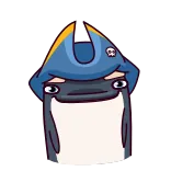 💪 cartoon, pirate, shark, muscles, flexing, anime telegram sticker