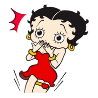 😳 Betty Boop cartoon, vintage, character, retro, animation telegram sticker