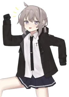 😝 anime, girl, uniform, schoolgirl, cartoon telegram sticker