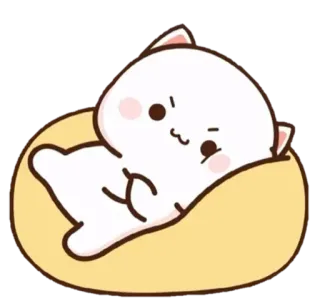 ✨ mèo, dễ thương, buồn ngủ, động vật, kawaii telegram sticker