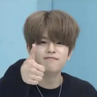 💋 thumbs up, korean, approval, positive, person, man telegram sticker