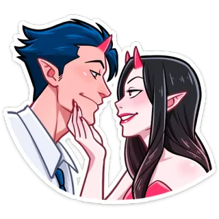 Дьявол и Дьяволица :: @stickroom whatsapp stickers