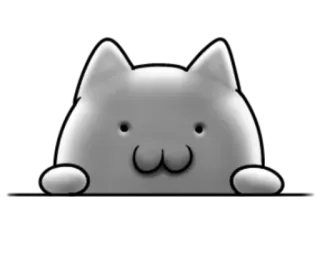 😶 gato, lindo, animal, mirando, dibujos animados, pegatina whatsapp sticker