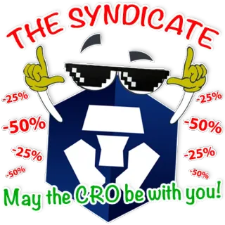 📈 THE SYNDICATE
-25%
-50%
25%
-50%
-25%
-50%
-25%
-50%
May the CRO be with you! Criptomoeda, CRO, Desconto, Finanças, Moeda digital, The Syndicate telegram sticker