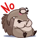 🙅 NO nie, zwierzę, kreskówka, słodki telegram sticker