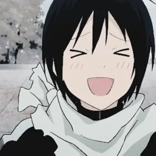 💈 Yato Noragami Anime, Manga, Personage, Lachend, Vrolijk, Fanart whatsapp sticker