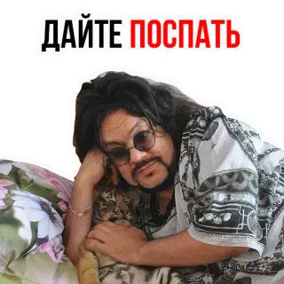 😡 ДАЙТЕ ПОСПАТЬ sonno, gatto, russo, stanco, persona, Kirkorov telegram sticker