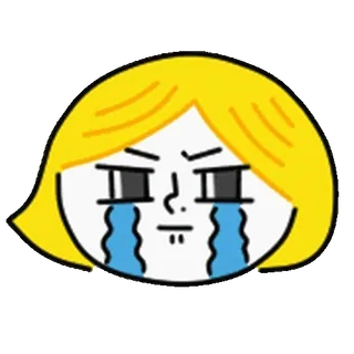 👩 piangere, triste, donna, arrabbiata, lacrime, emo, emoji, cartone animato telegram sticker