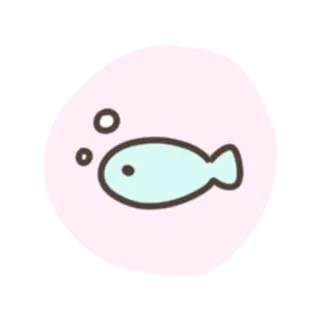 💓 Fisch, Tier, Meer, Niedlich, Cartoon, Wasser, Zeichnung whatsapp sticker