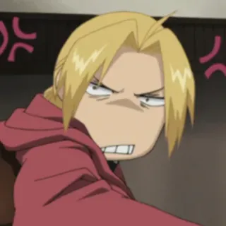 😤 Edward Elric Fullmetal Alchemist อนิเมะ, โกรธ, มังงะ, แขนกลคนแปรธาตุ, เอ็ดเวิร์ด เอลริค telegram sticker