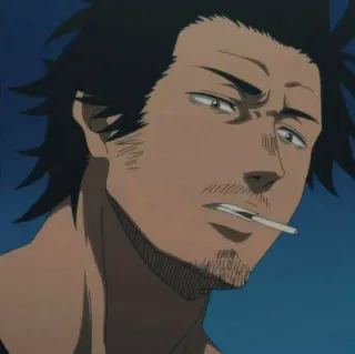 ⚫️ Yami Sukehiro Black Clover Anime, Personnage, Yami, Black Clover whatsapp sticker