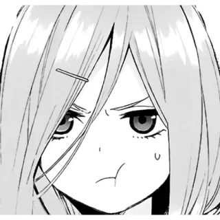 😒 Anime, Manga, Dibujo animado, Personaje, Chica, Lindo telegram sticker