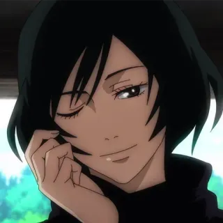 🎭 Maki Zenin Jujutsu Kaisen Anime, Mangá, Cabelo preto, Personagem, Mulher telegram sticker