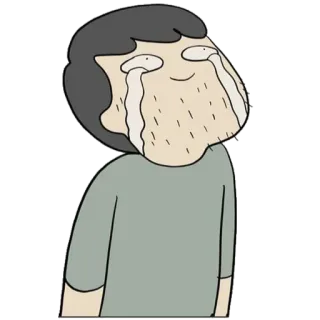 😂 cartone animato, piangere, triste, emotivo, personaggio, uomo telegram sticker