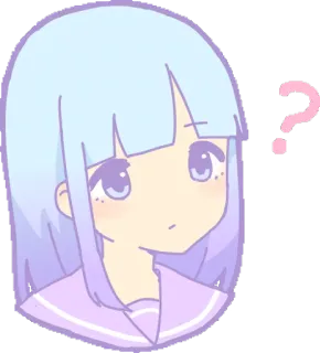 ❓ Anime, Pertanyaan, Stiker, Lucu, Gadis, Kartun whatsapp sticker