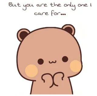 ❤️ But you are the only one I care for... mignon, ours, amour, dessin animé, sain telegram sticker