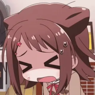 😓 动漫, 可爱, 害羞, 卡哇伊, 脸红, 卡通 telegram sticker