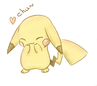 🙊 Pikachu Pokémon, Anime, Dibujos animados, Lindo, Amarillo, Kawaii telegram sticker