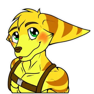 ☺️ Ratchet Ratchet & Clank catraca, ratchet & clank, furry, videogame, personagem, fofo telegram sticker