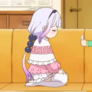 🍚 Kanna Miss Kobayashi's Dragon Maid Anime, Kanna, Dragão, Fofo, Kawaii whatsapp sticker