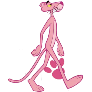 👣 Pink Panther cartoon, pink, panther, animation, character telegram sticker