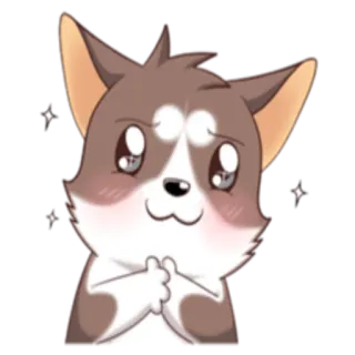 ✨ anjing, imut, anak anjing, hewan, kartun, kawaii whatsapp sticker
