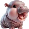 Малыш-бегемотик @Nyasticks telegram emojis 🤣