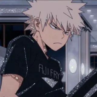 🖤 Bakugo My Hero Academia AJI FRY Anime, Bakugo, My Hero Academia, Aji Fry, Personnage telegram sticker