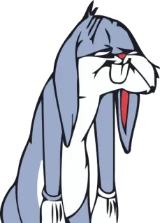 😫 Bugs Bunny Dessin animé, Lapin, Triste, Pendant, Bugs Bunny whatsapp sticker