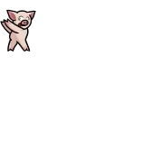 🐖 cerdo, animal, dibujo animado, lindo, rosa, ilustración whatsapp sticker