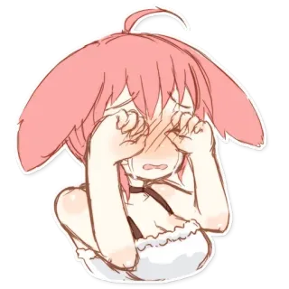 😭 płacz, anime, dziewczyna, smutny, emocjonalny, łzy telegram sticker