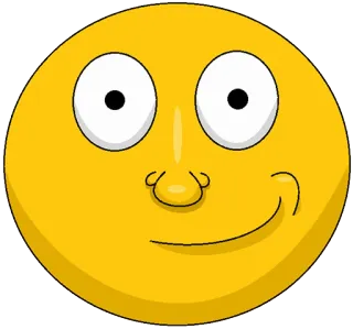 😌 smiley face, cartoon, yellow face telegram sticker