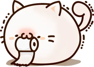 💩 kucing, kawaii, imut, kertas telegram sticker