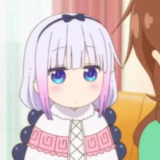 🍚 Kanna Kamui Miss Kobayashi's Dragon Maid Anime, Dragão, Kanna, Fofo, Personagem, Dragon Maid whatsapp sticker