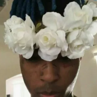 🦋 XXXTentacion XXXTentacion, couronne de fleurs, rap, musique telegram sticker