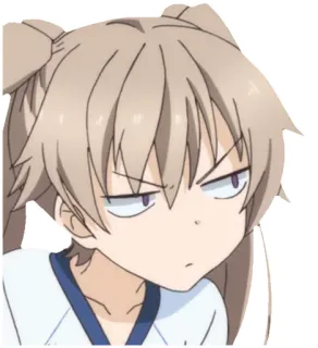 🤔 anime, menina, bico, irritada, fofa telegram sticker