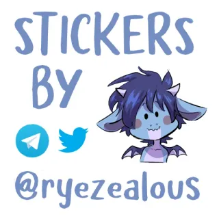 📱 STICKERS BY @ryezealous stickers, telegram, twitter, art, cartoon, avatar telegram sticker