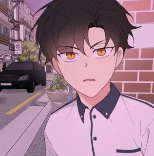 😧 Anime, Coreano, Ragazzo, Cartone animato, Uniforme scolastica, K-Drama telegram sticker