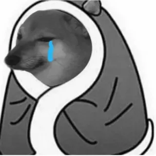 🥲 doge pies, mem, smutny, płacz, doge, zwierzę, mem internetowy telegram sticker