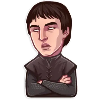 🙄 Bran Stark Game of Thrones Bran Stark, Gra o tron, postać, naklejka, serial telegram sticker