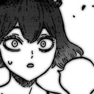 🔌 anime, mangá, chocada, mulher, garota, preto e branco whatsapp sticker