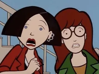 🌟 Daria Morgendorffer Daria cartoon, Daria, Daria Morgendorffer, Jane Lane, MTV, 90s, animated telegram sticker