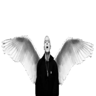 😇 Eminem Eminem, Muzyka, Raper, Skrzydła, Anioł, Gwiazda telegram sticker
